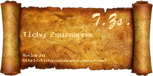 Tichy Zsuzsanna névjegykártya